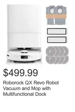 Costco Roborock QX Revo Robot Vacuum and Mop with Multifunctional Dock offer