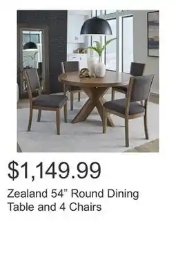 Costco Zealand 54 Round Dining Table and 4 Chairs offer