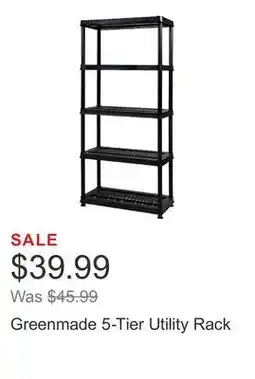 Costco Greenmade 5-Tier Utility Rack offer