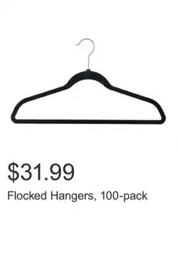 Costco Flocked Hangers, 100-pack offer
