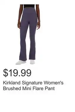 Costco Kirkland Signature Women's Brushed Mini Flare Pant offer