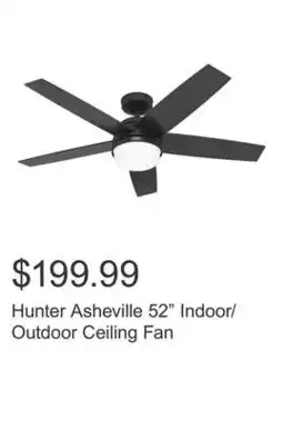 Costco Hunter Asheville 52 Indoor/Outdoor Ceiling Fan offer
