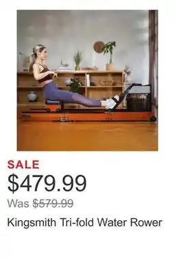 Costco Kingsmith Tri-fold Water Rower offer