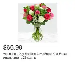 Costco Valentines Day Endless Love Fresh Cut Floral Arrangement, 27-stems offer