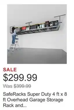 Costco SafeRacks Super Duty 4 ft x 8 ft Overhead Garage Storage Rack and Accessories Kit, 2-pack offer