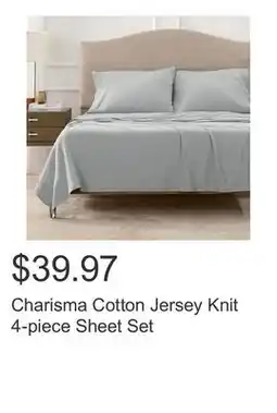 Costco Charisma Cotton Jersey Knit 4-piece Sheet Set offer