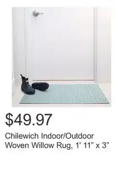 Costco Chilewich Indoor/Outdoor Woven Willow Rug, 1' 11 x 3 offer