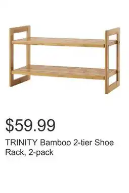 Costco TRINITY Bamboo 2-tier Shoe Rack, 2-pack offer
