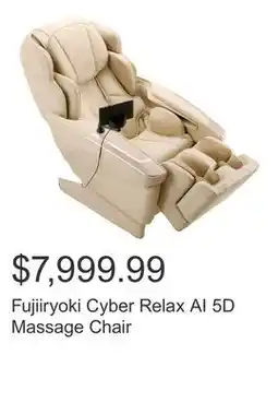 Costco Fujiiryoki Cyber Relax AI 5D Massage Chair offer