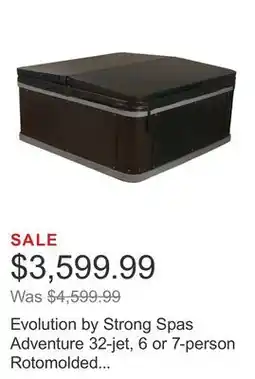 Costco Evolution by Strong Spas Adventure 32-jet, 6 or 7-person Rotomolded Spa, Plug-n-Play offer