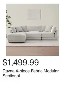 Costco Dayna 4-piece Fabric Modular Sectional offer