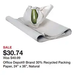 Office Depot Office Depot Brand 30% Recycled Packing Paper, 24 x 36, Natural offer
