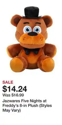 Game Stop Jazwares Five Nights at Freddy's 8-in Plush (Styles May Vary) offer