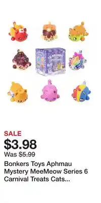 Game Stop Bonkers Toys Aphmau Mystery MeeMeow Series 6 Carnival Treats Cats 6-In Plush (Styles May Vary) offer