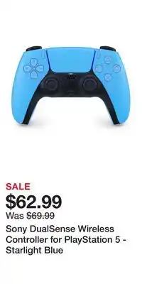 Game Stop Sony DualSense Wireless Controller for PlayStation 5 - Starlight Blue offer