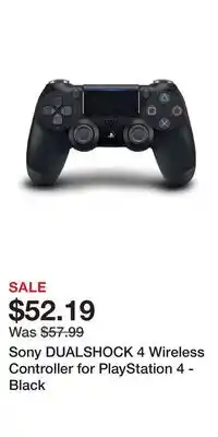 Game Stop Sony DUALSHOCK 4 Wireless Controller for PlayStation 4 - Black offer