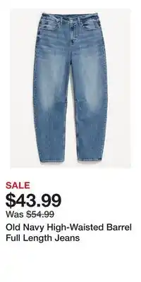 Old Navy Old Navy High-Waisted Barrel Full Length Jeans offer