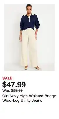 Old Navy Old Navy High-Waisted Baggy Wide-Leg Utility Jeans offer