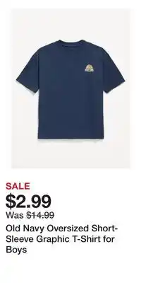 Old Navy Old Navy Oversized Short-Sleeve Graphic T-Shirt for Boys offer