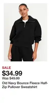 Old Navy Old Navy Bounce Fleece Half-Zip Pullover Sweatshirt offer