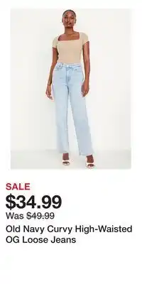 Old Navy Old Navy Curvy High-Waisted OG Loose Jeans offer