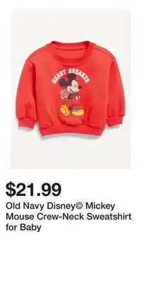 Old Navy Old Navy Disney Mickey Mouse Crew-Neck Sweatshirt for Baby offer