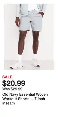 Old Navy Old Navy Essential Woven Workout Shorts -- 7-inch inseam offer