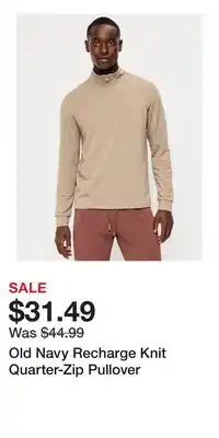 Old Navy Old Navy Recharge Knit Quarter-Zip Pullover offer