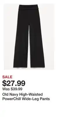 Old Navy Old Navy High-Waisted PowerChill Wide-Leg Pants offer