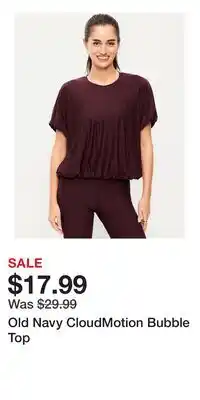 Old Navy Old Navy CloudMotion Bubble Top offer
