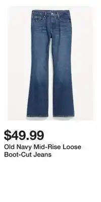 Old Navy Old Navy Mid-Rise Loose Boot-Cut Jeans offer