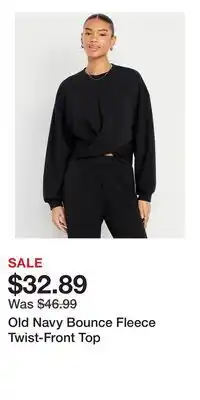 Old Navy Old Navy Bounce Fleece Twist-Front Top offer