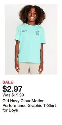 Old Navy Old Navy CloudMotion Performance Graphic T-Shirt for Boys offer