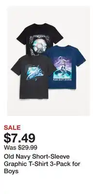 Old Navy Old Navy Short-Sleeve Graphic T-Shirt 3-Pack for Boys offer