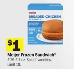 Meijer Meijer Frozen Sandwich offer