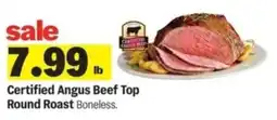 Meijer Certified Angus Beef Top Round Roast Boneless offer