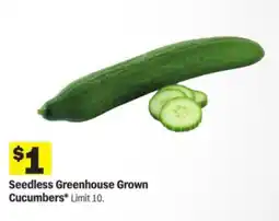 Meijer Seedless Greenhouse Grown Cucumbers offer