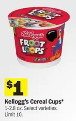Meijer Kellogg's Cereal Cups offer
