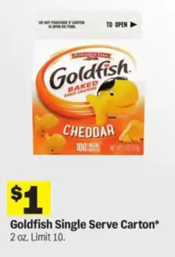Meijer Goldfish Single Serve Carton offer