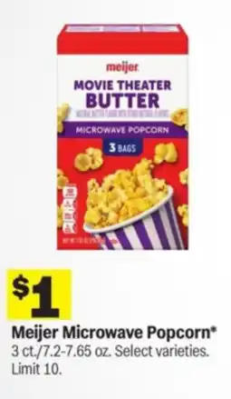 Meijer Meijer Microwave Popcorn offer