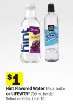 Meijer Hint Flavored Water or LIFEWTR offer
