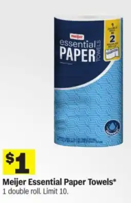 Meijer Meijer Essential Paper Towels offer