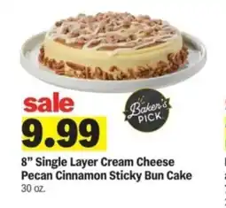 Meijer Single Layer Cream Cheese Pecan Cinnamon Sticky Bun Cake offer