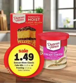 Meijer Duncan Hines Classic Cake Mix or Frosting offer