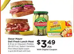 Ralphs Oscar Mayer Deli Fresh Lunch Meat offer