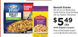 Ralphs Bertolli Entrée offer