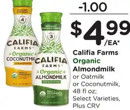 Ralphs Califia Farms Organic Almondmilk offer