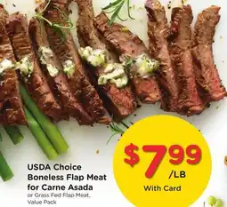 Ralphs USDA Choice Boneless Flap Meat for Carne Asada offer