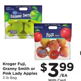 Ralphs Kroger Fuji, Granny Smith or Pink Lady Apples offer