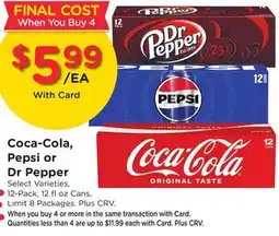 Ralphs Coca-Cola, Pepsi or Dr Pepper offer